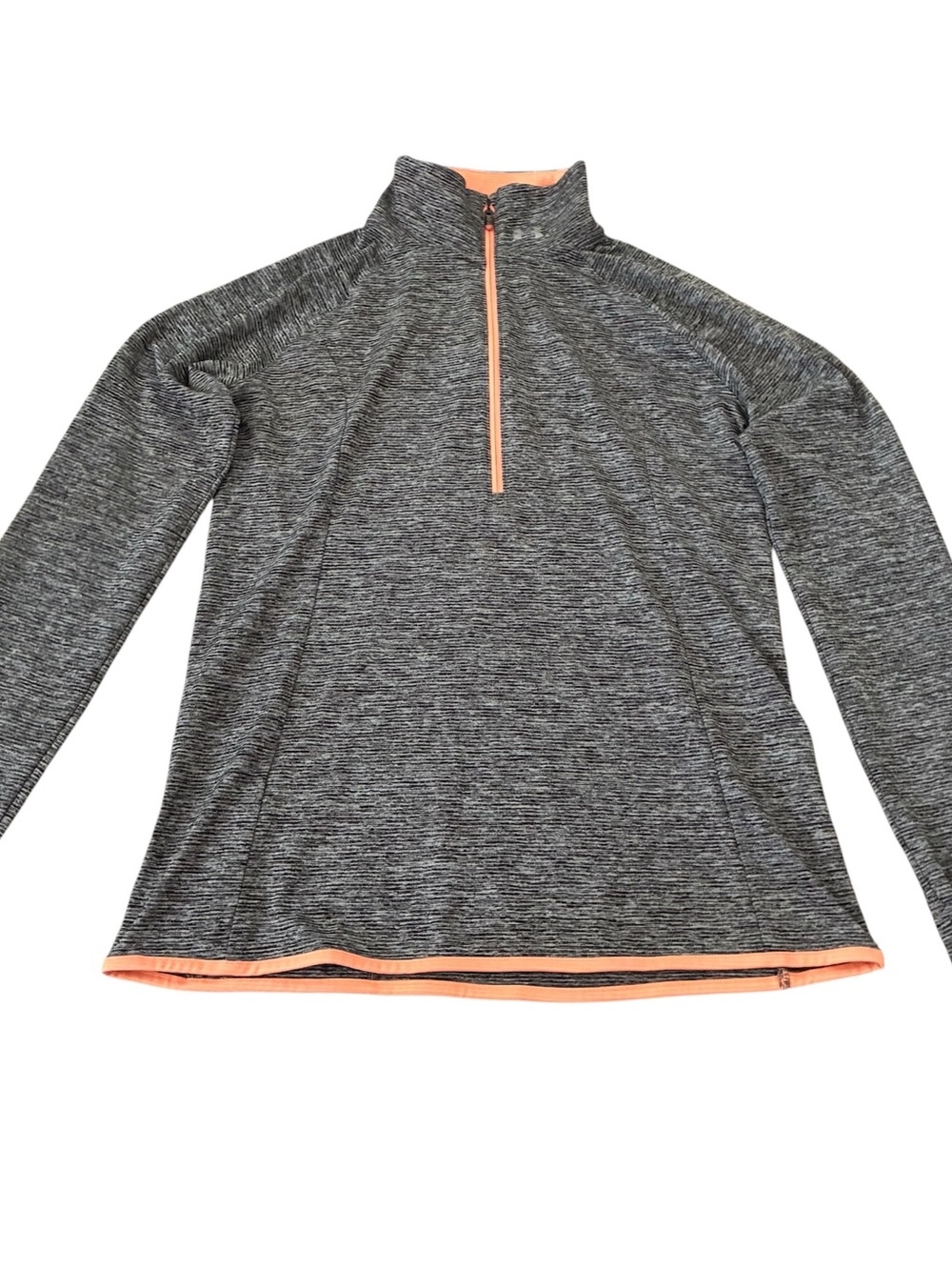 Under Armour Heat Gear Gray Womens Long Sleeve 1/2 Zip Pullover Size S